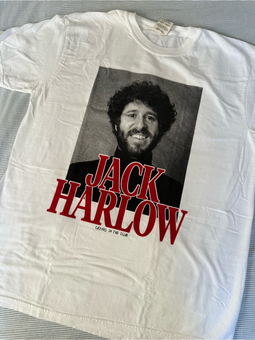 Comfort Colors White Tee with Red JACK HARLOW Graphic